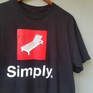 "Simply" Chair Graphic Tee Shirt Black Red White